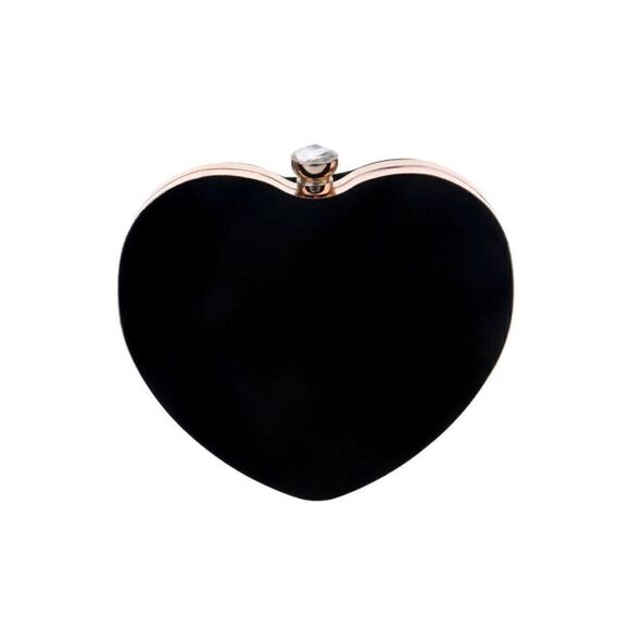Black heart shaped purse handbag - Picture 1 of 4